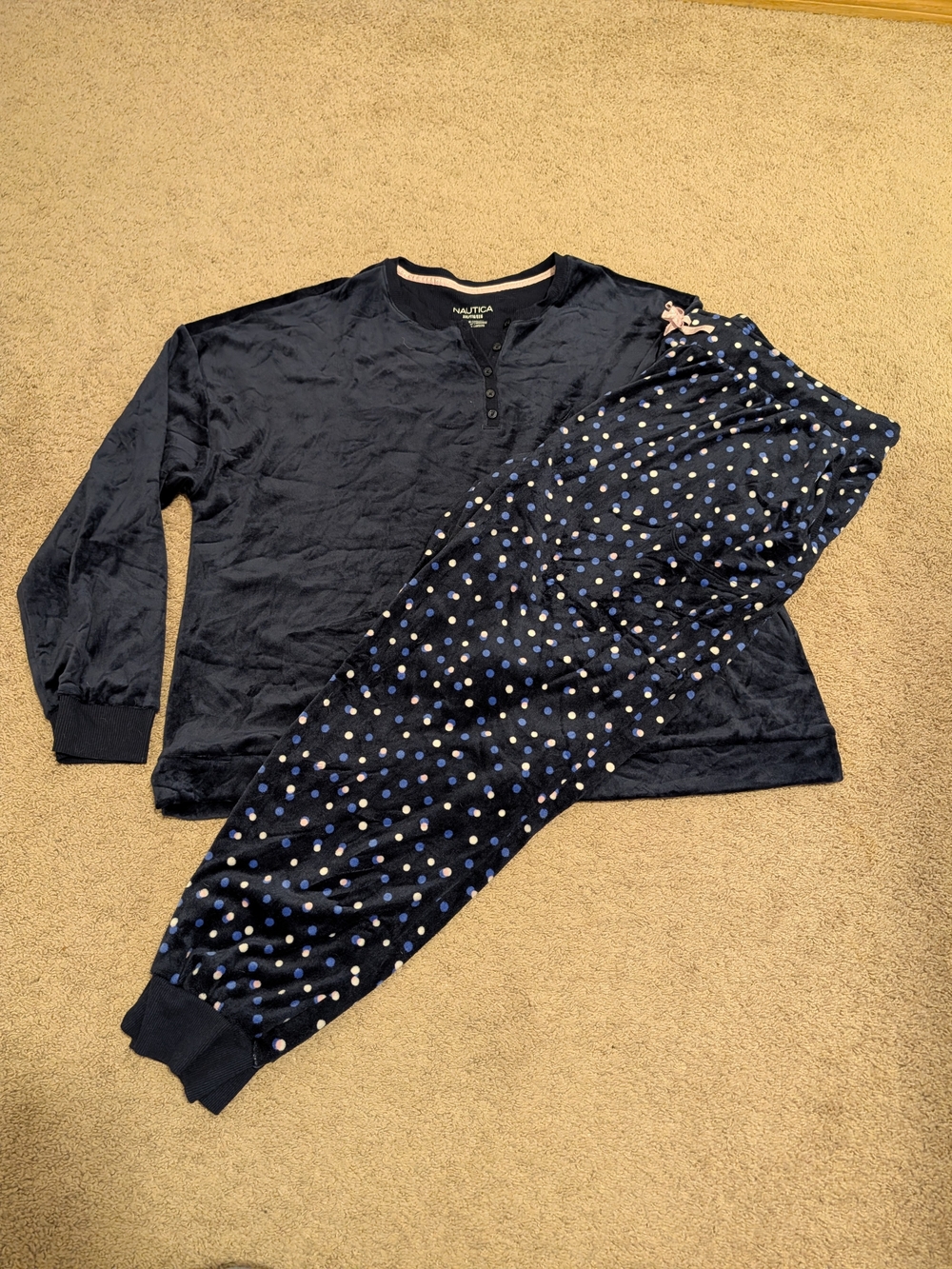 Nautica Women's Pajamas In Navy & Polka Dot